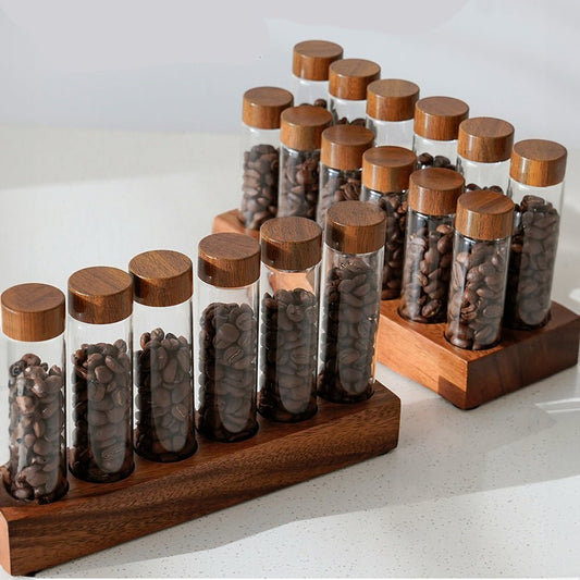 Koffiebonen Opslagcontainer - Glazen Display Rek - Stijlvolle Bewaring-Coffee & Tea-De Bazelaar