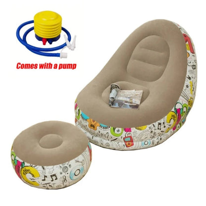 ComfortCraze™ | Opblaasbare Loungebank + Poef - #ComfortCraze™ | Opblaasbare Loungebank + PoefDe Bazelaar