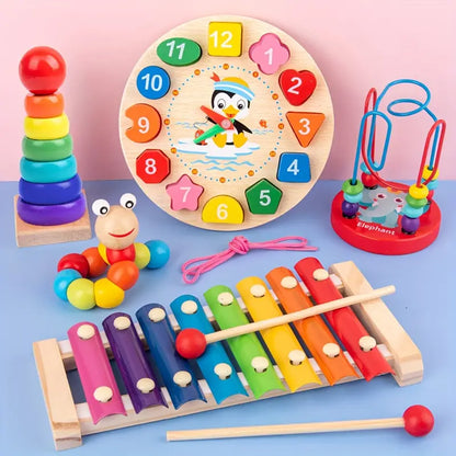 5-in-1 Montessori Speelset - Creatief Spelplezier - Ontwikkel Vaardigheden