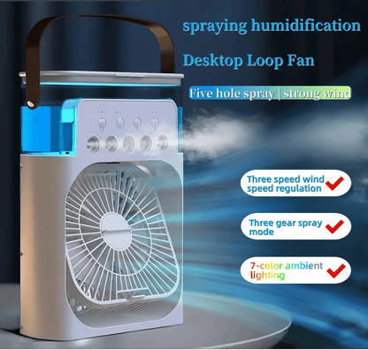Draagbare Stille 3-in-1 LED Koelventilator