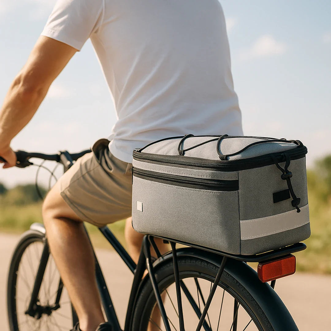 Geïsoleerde fietstas 8L voor bagagedrager met schouderriem