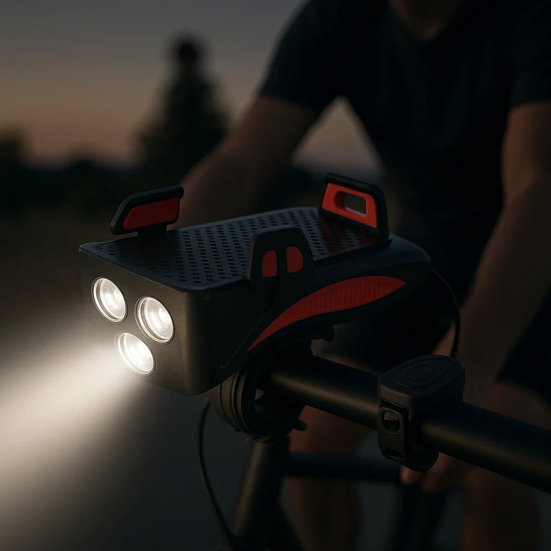 Fietsverlichting 4-in-1 multifunctioneel oplaadbaar hoge zichtbaarheid