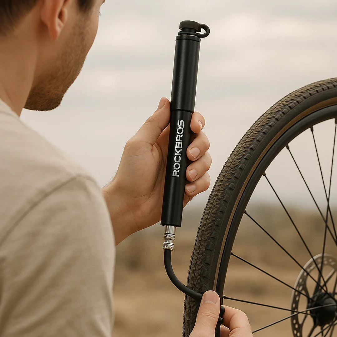 Fietspomp mini draagbaar Presta Schrader weg MTB BMX