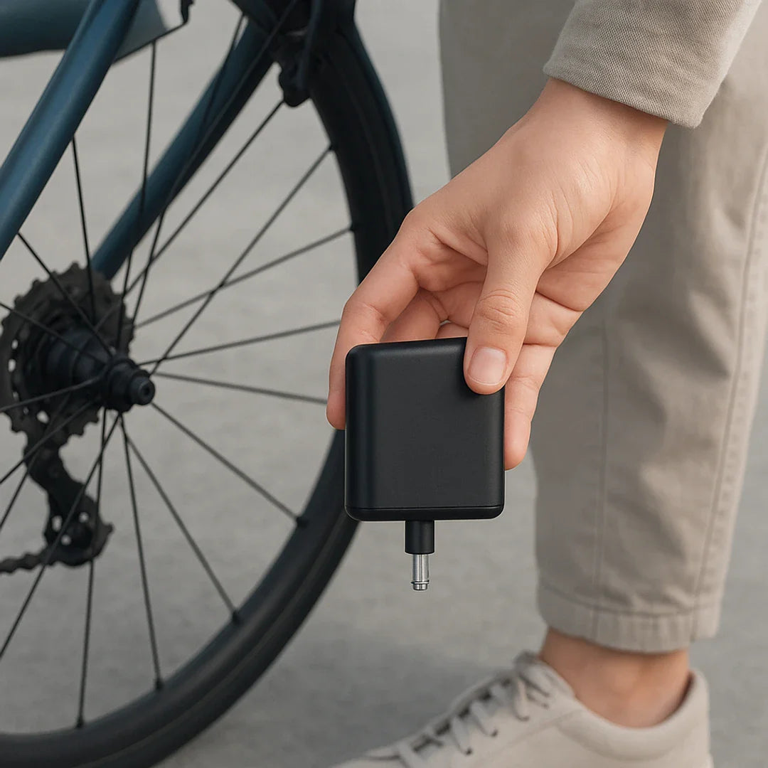 Fietspomp elektrisch mini draagbaar USB C Presta Schrader