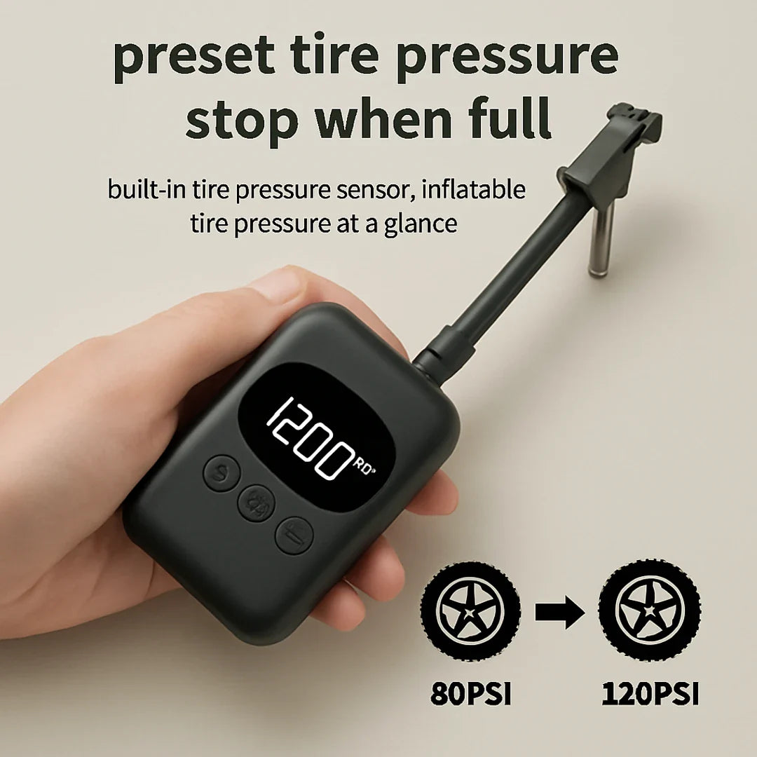 Mini elektrische pomp voor fiets draagbaar Presta Schrader oplaadbaar