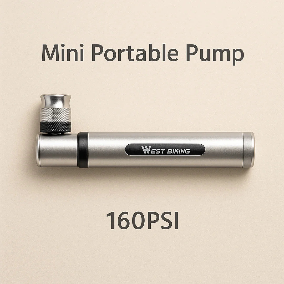 Fietspomp mini draagbaar compact licht snel opblazen