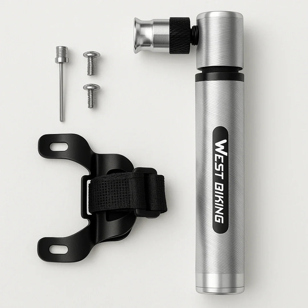 Fietspomp mini draagbaar compact licht snel opblazen