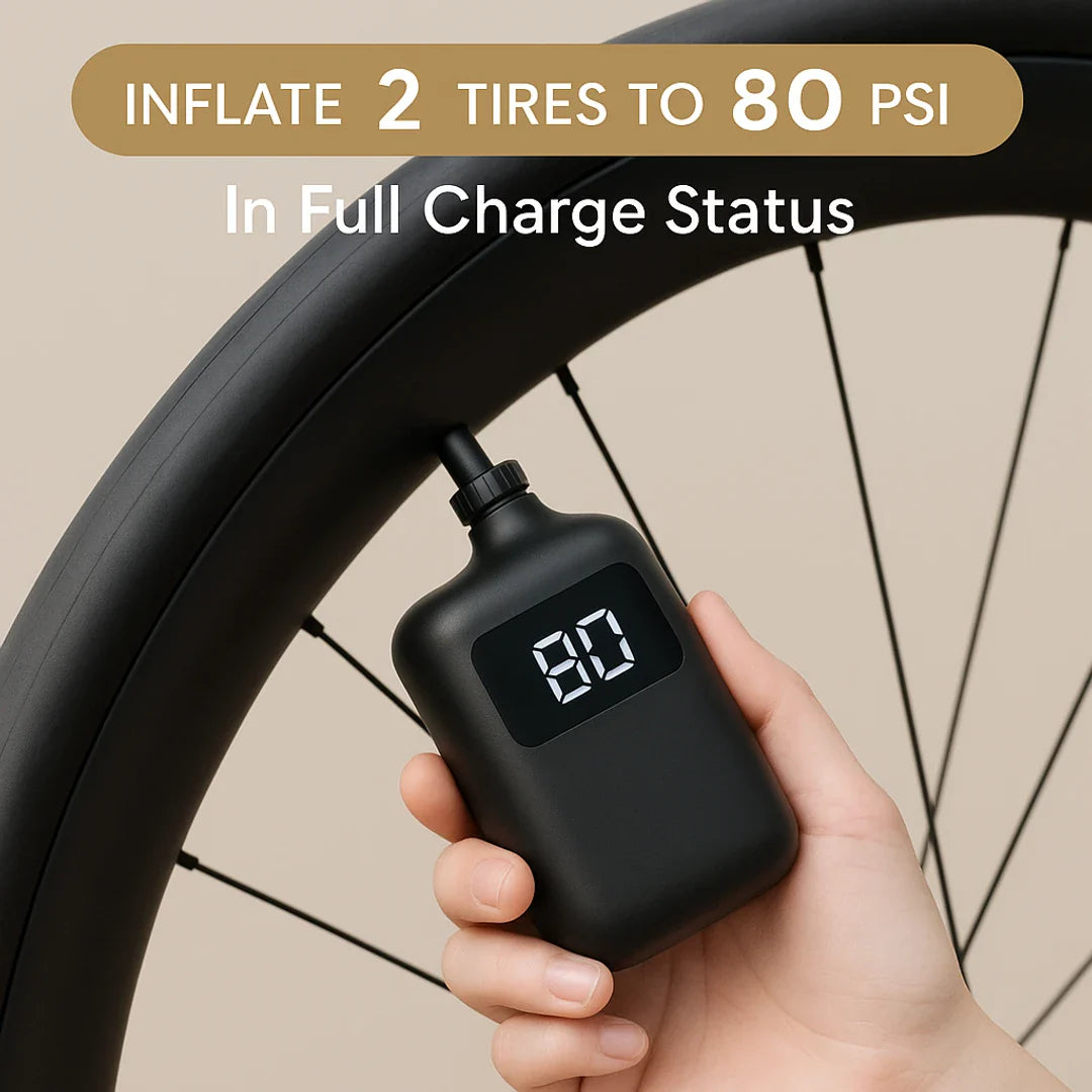 Bomba eléctrica bicicleta portátil recargable inflado rápido alta presión