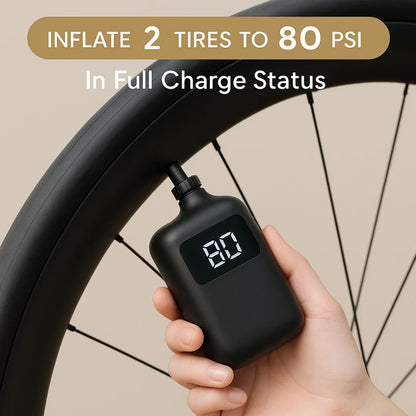 Bomba eléctrica bicicleta portátil recargable inflado rápido alta presión
