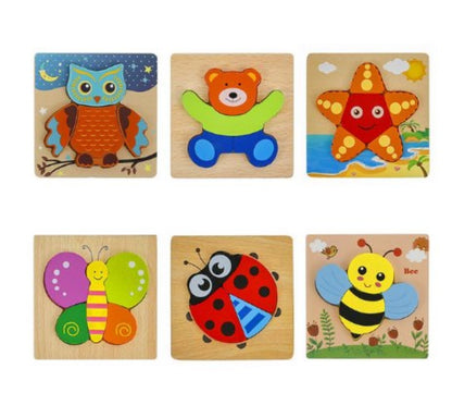 Eco-Vriendelijke Houten Puzzels | 6-Pack - De Bazelaar