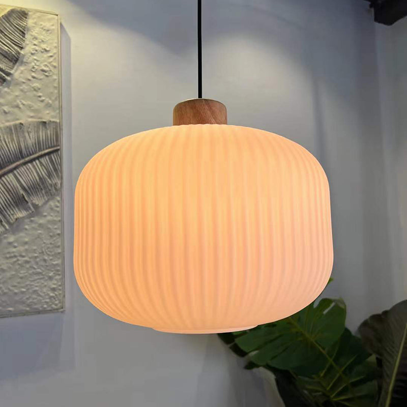 Vintage Houten LED Hanglamp – Warmte en Stijl voor Elk Interieur