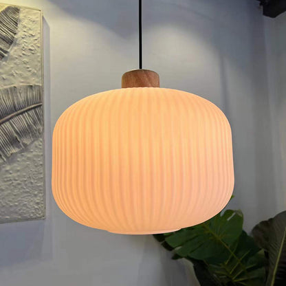 Vintage Houten LED Hanglamp – Warmte en Stijl voor Elk Interieur