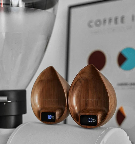Elektronische Houten Koffieschaal - Nauwkeurig - Duurzaam - Stijlvol Bladontwerp-Coffee & Tea-De Bazelaar