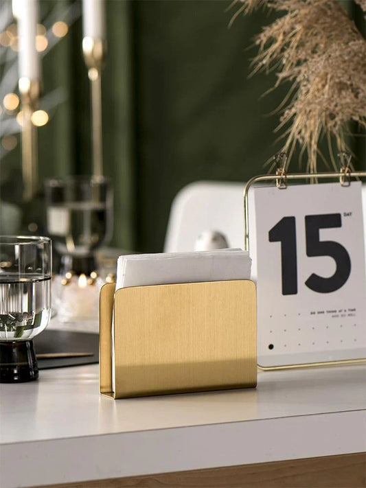 Elegante Gouden RVS Servethouder - Stijlvol - Duurzaam - Functioneel-Tableware & Dining Accessories-De Bazelaar