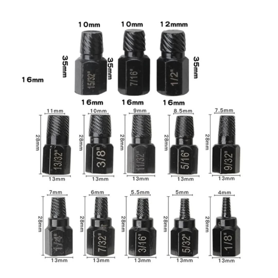Beschadigde Schroef Extractor Kit 8 Stuks Gebroken Schroef Extractor Kit Koolstofstaal Gemakkelijk Uit Gestripte Beschadigde Bouten Waterleiding Remover Set 4mm 24mm Gereedschap Beschadigde Schroef Extractor Kit 8 Stuks Gebroken Schroef Extractor Kit Koolstofstaal Gemakkelijk Uit Gestripte Beschadigde Bouten Waterleiding Remover Set 4mm 24mm Gereedschap