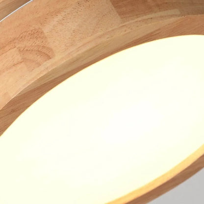 Ronde Plafondlamp van Hout – Warmte en Stijl voor Elk Interieur