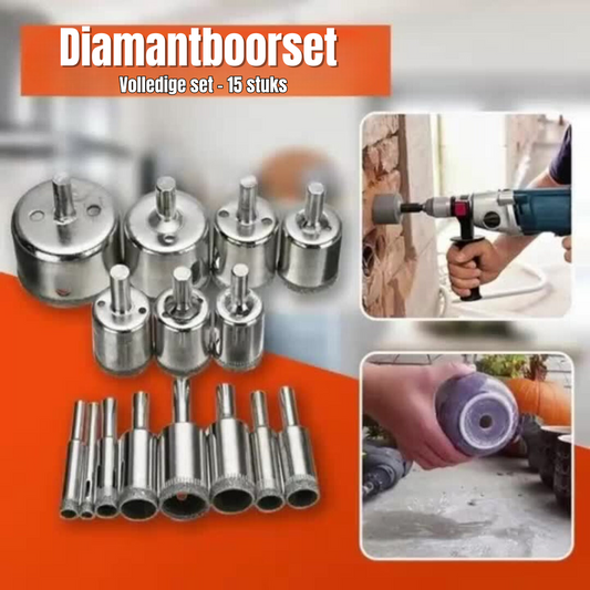 Diamantboorset - voor glas, marmer, graniet, steen Succes