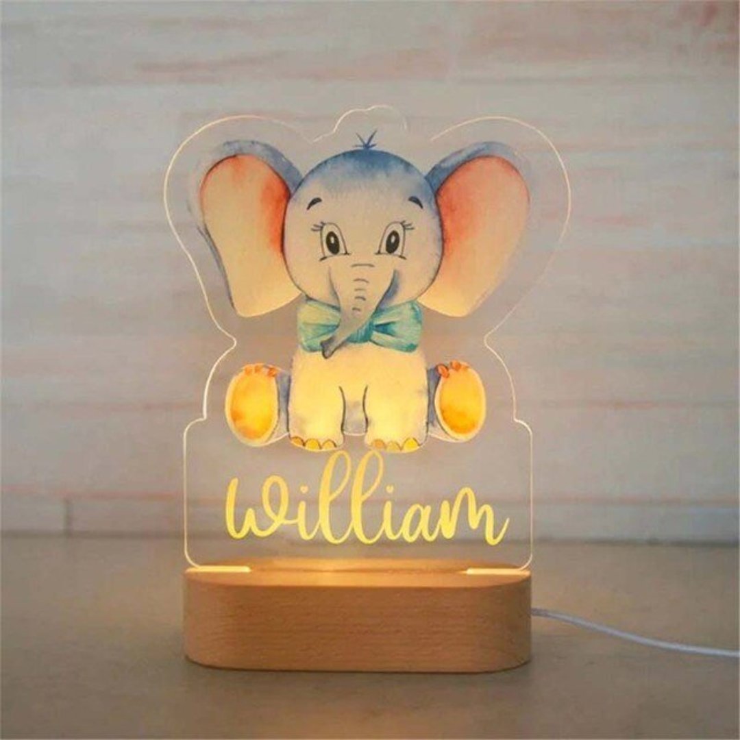 Gepersonaliseerde Kleurrijke Nachtlamp | Dieren - #Gepersonaliseerde Kleurrijke Nachtlamp | DierenDe Bazelaar