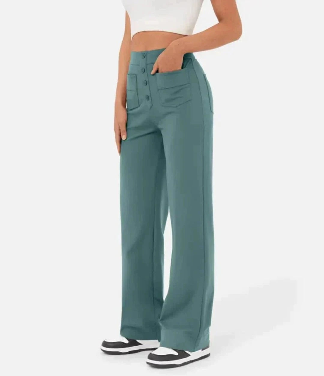 Moduza - High-waisted Elastische Broek