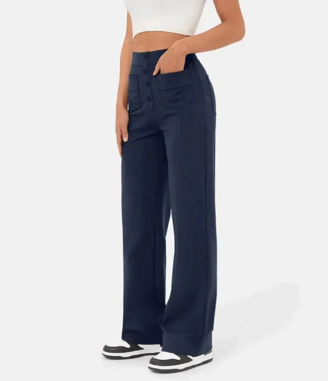 Moduza - High-waisted Elastische Broek