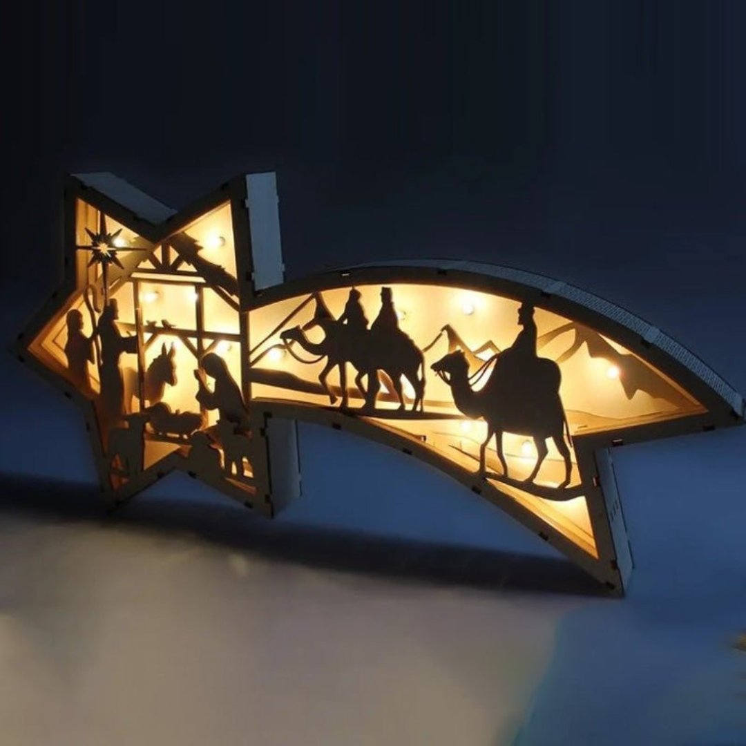 Houten Kerstlicht | LED - #Houten Kerstlicht | LEDDe Bazelaar