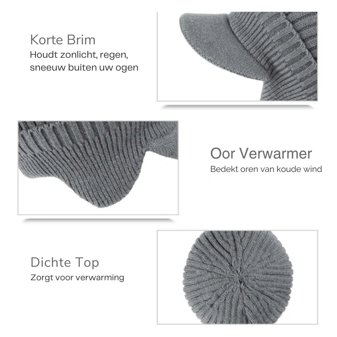 Icone™ Gebreide Muts | Warme Oorbescherming Voor Buiten - #Icone™ Gebreide Muts | Warme Oorbescherming Voor BuitenDe Bazelaar