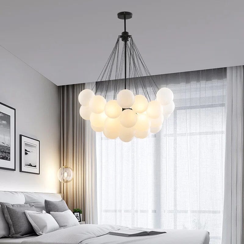 Scandinavische Hanglamp met Matte Glazen Bollen