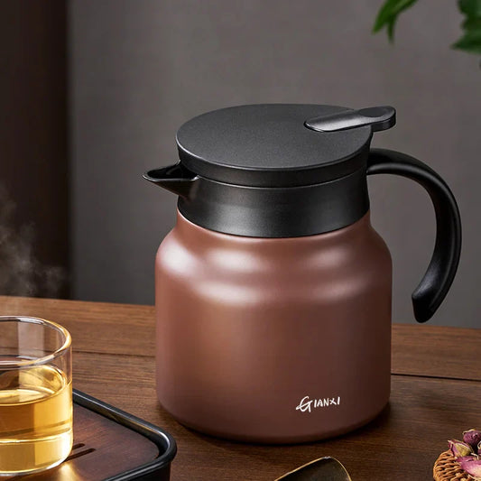 Geïsoleerde Theepot - Ingebouwde Infuser - Keramische Voeringen-Coffee & Tea-De Bazelaar