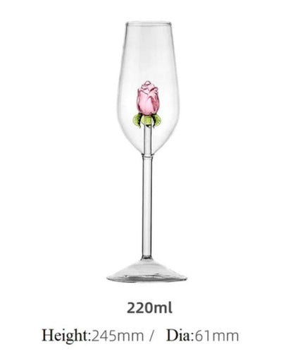 La Vie En Rose | Champagneglas - Handgemaakt - #La Vie En Rose | Champagneglas - HandgemaaktDe Bazelaar