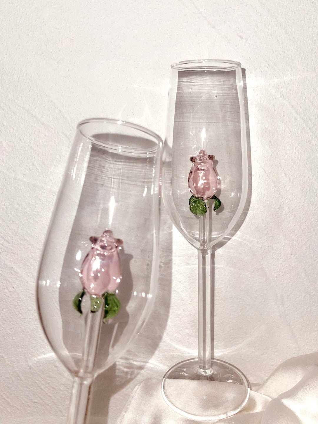 La Vie En Rose | Champagneglas - Handgemaakt - #La Vie En Rose | Champagneglas - HandgemaaktDe Bazelaar