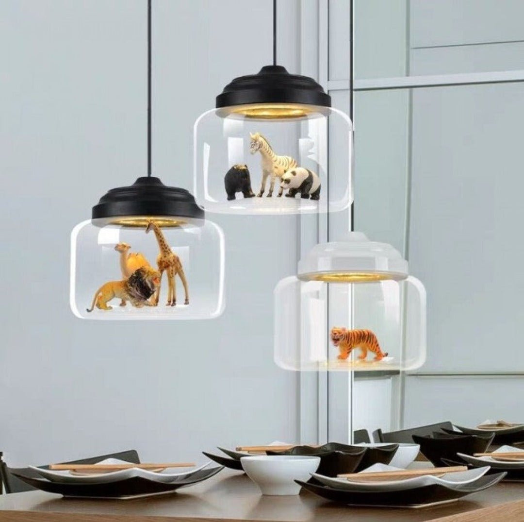 Little Zoo | Hanglamp Met Glazen Kap - #Little Zoo | Hanglamp Met Glazen KapDe Bazelaar