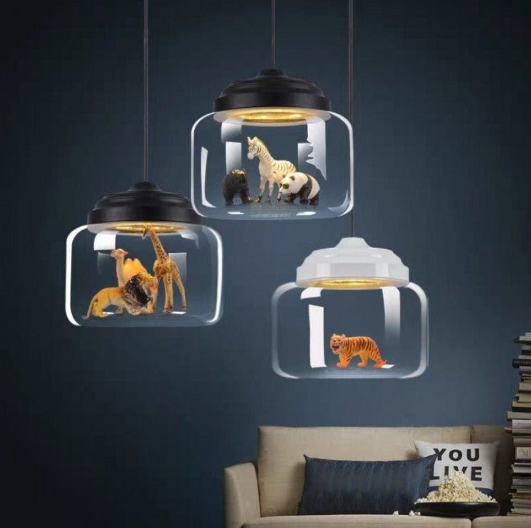 Little Zoo | Hanglamp Met Glazen Kap - #Little Zoo | Hanglamp Met Glazen KapDe Bazelaar