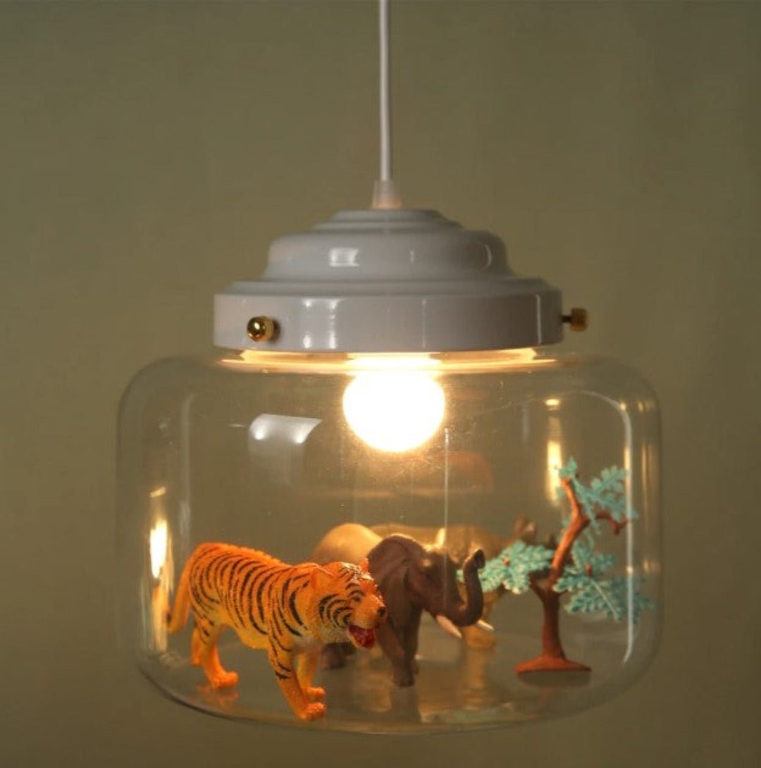 Little Zoo | Hanglamp Met Glazen Kap - #Little Zoo | Hanglamp Met Glazen KapDe Bazelaar