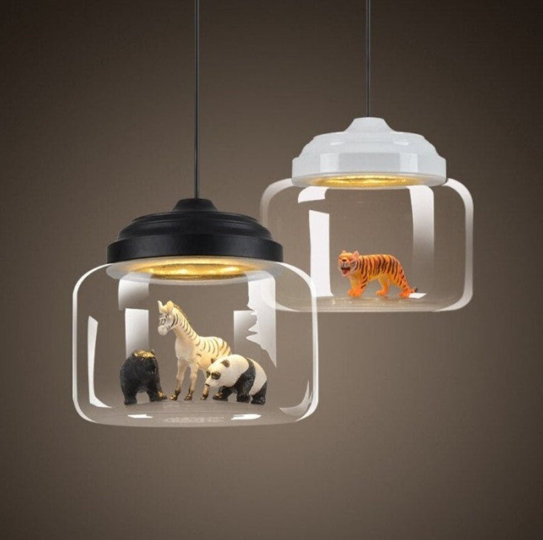 Little Zoo | Hanglamp Met Glazen Kap - #Little Zoo | Hanglamp Met Glazen KapDe Bazelaar