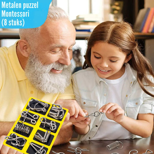 Metalen puzzel Montessori (8 stuks) - #Metalen puzzel Montessori (8 stuks)De Bazelaar