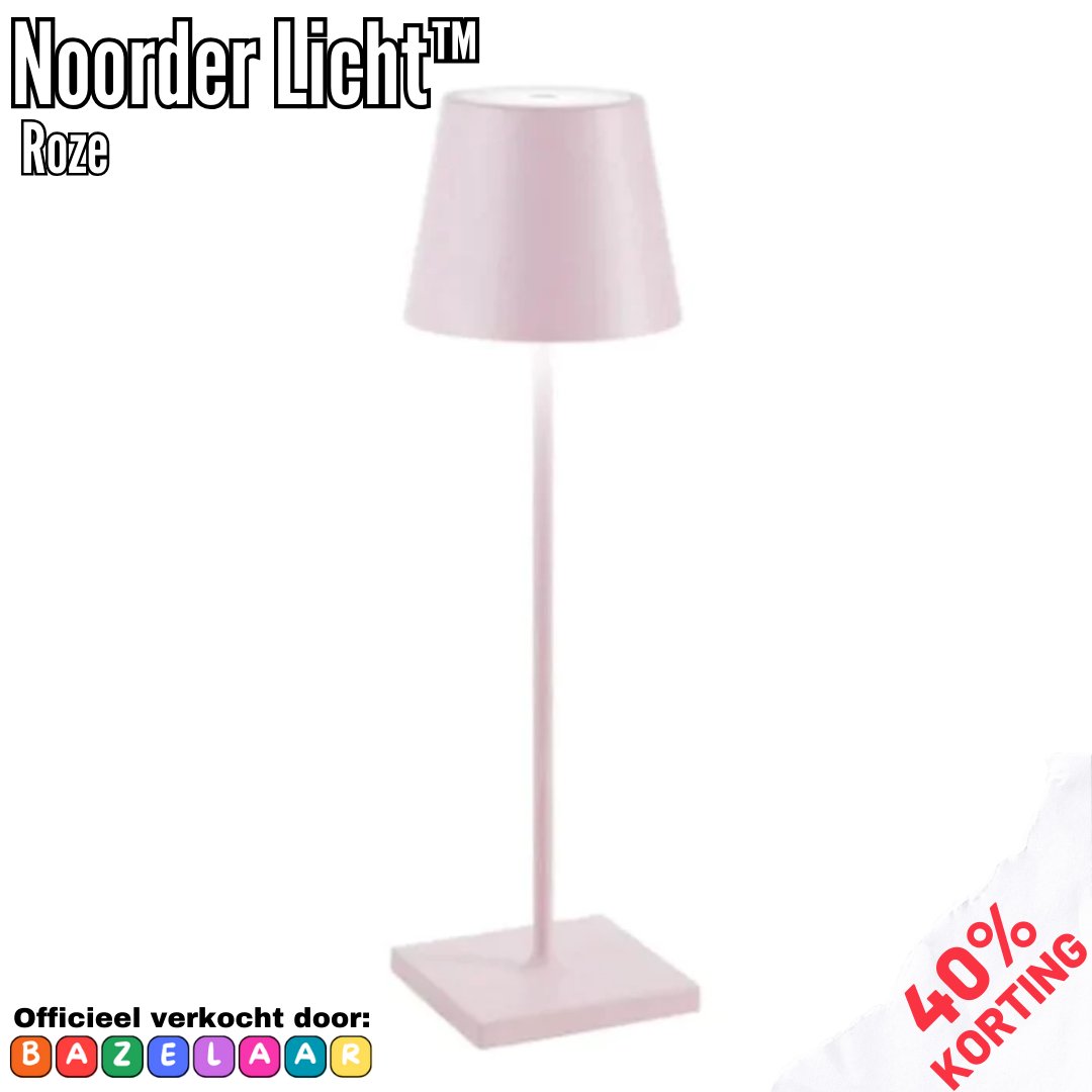 Noorder Licht™ | Draadloze oplaadbare tafellamp - #Noorder Licht™ | Draadloze oplaadbare tafellampDe Bazelaar