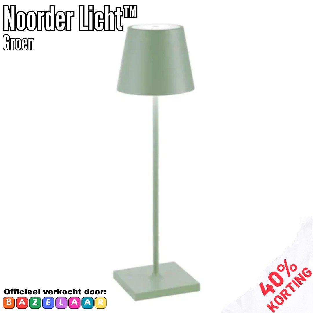 Noorder Licht™ | Draadloze oplaadbare tafellamp - #Noorder Licht™ | Draadloze oplaadbare tafellampDe Bazelaar