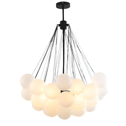 Scandinavische Hanglamp met Matte Glazen Bollen