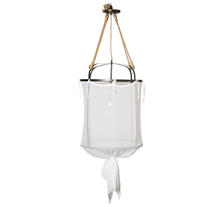 Boho Linnen Hanglamp met Rustieke Elegantie