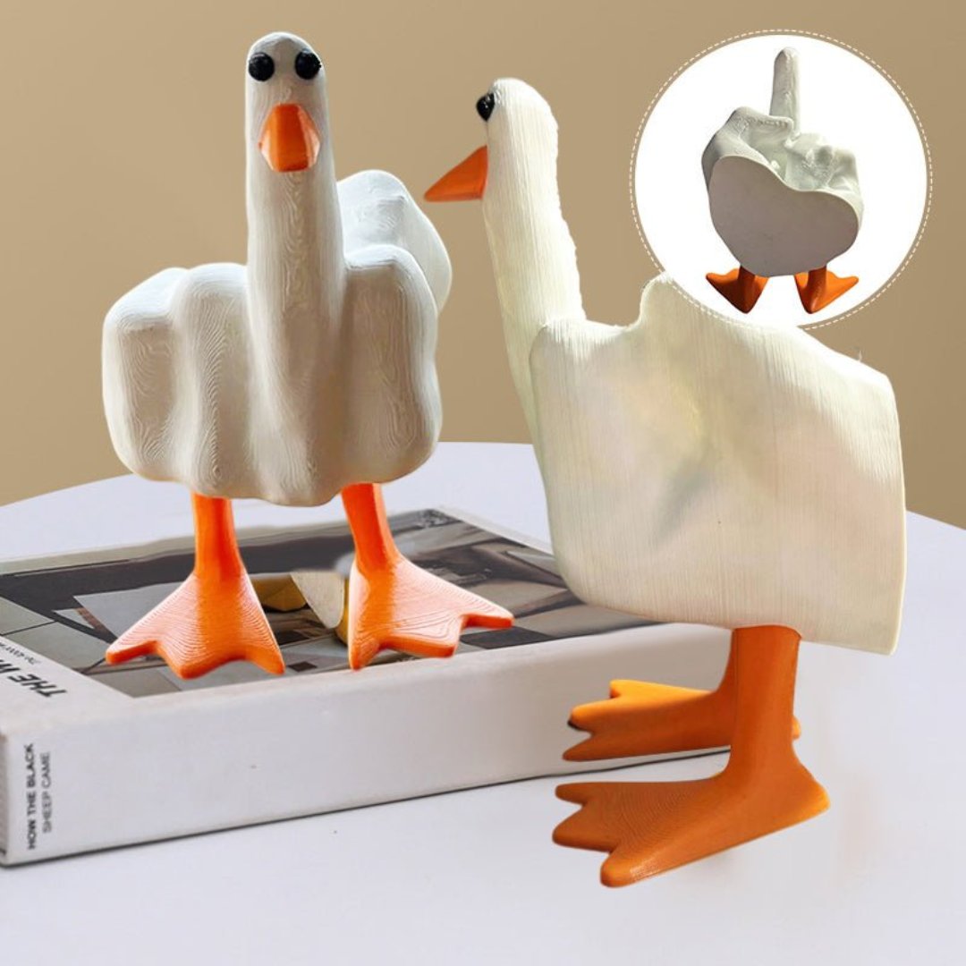 Quack Rebel | Eendornament Sculptuur - #Quack Rebel | Eendornament SculptuurDe Bazelaar