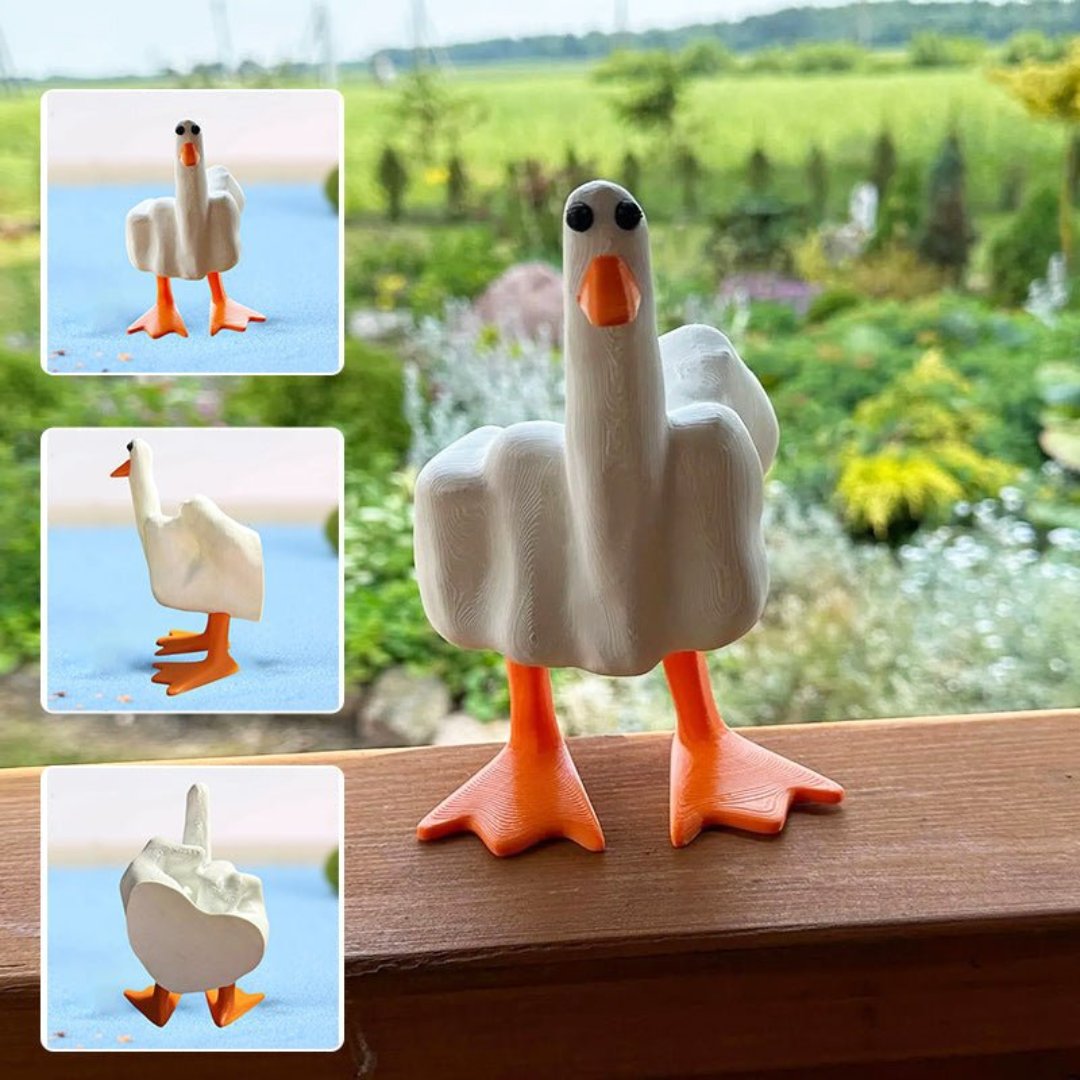 Quack Rebel | Eendornament Sculptuur - #Quack Rebel | Eendornament SculptuurDe Bazelaar