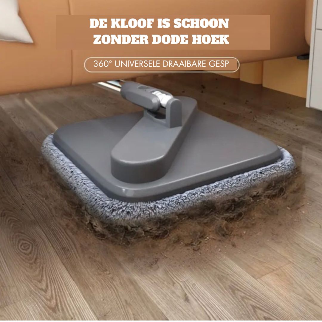 Square Mop + 2 Vierkante Microvezelpads - #Square Mop + 2 Vierkante MicrovezelpadsDe Bazelaar