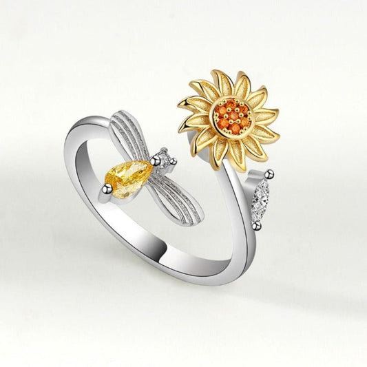 Sunflower Ring | Anti Stress Ring & Draaiend - #Sunflower Ring | Anti Stress Ring & DraaiendDe Bazelaar