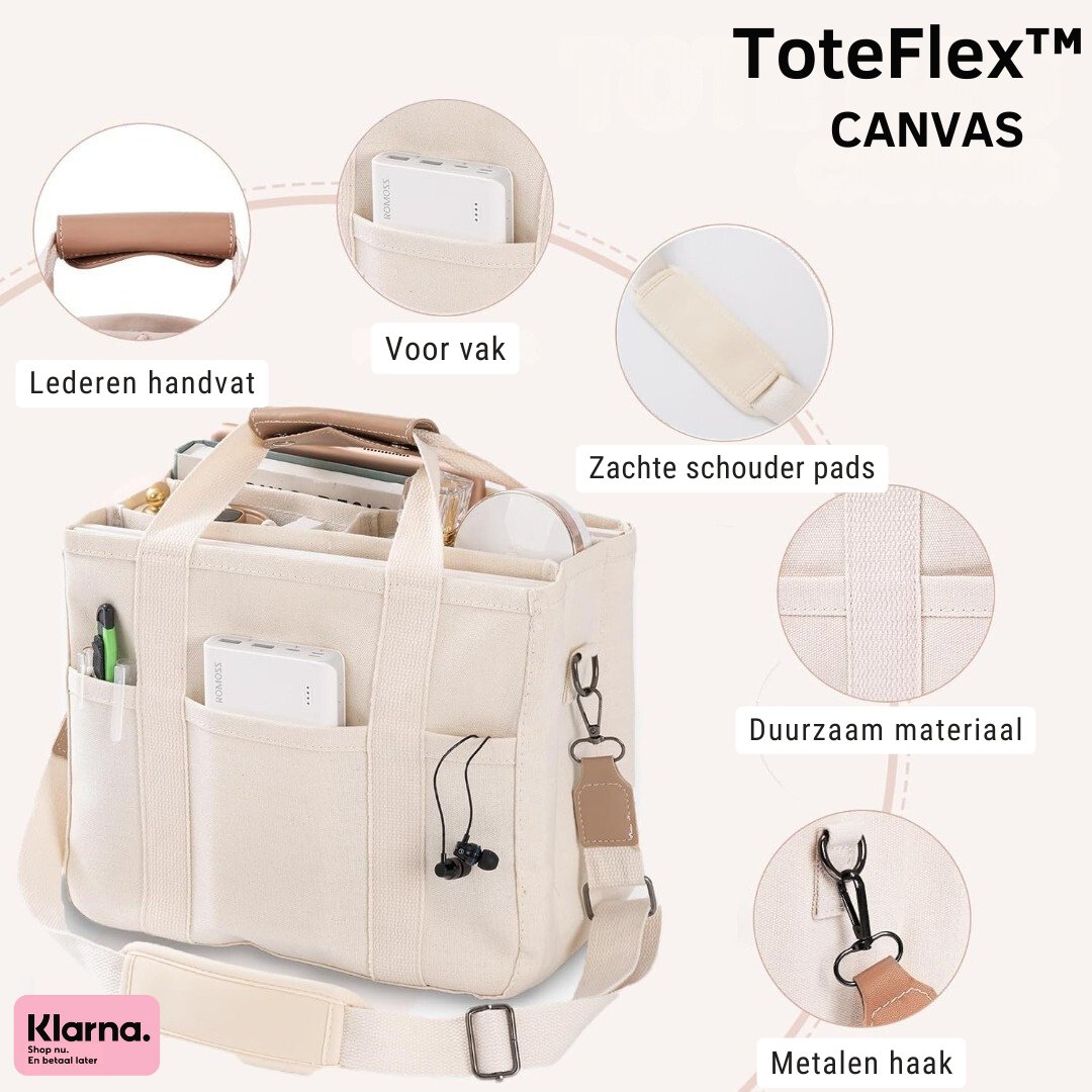 ToteFlex™ | Canvas Draagtas - #ToteFlex™ | Canvas DraagtasDe Bazelaar