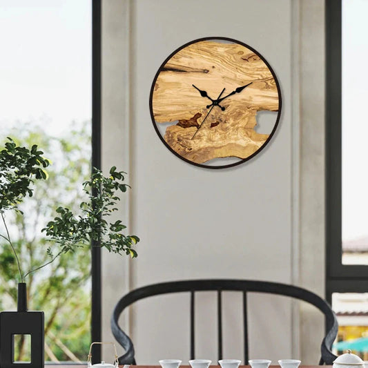 Transparante Wandklok - Houten Ontwerp - Stijlvol en Functioneel-Wall Clocks-De Bazelaar