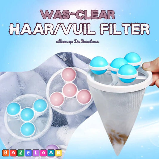 Was-Clear | Wasmachine Haar/Vuil Filter - #Was-Clear | Wasmachine Haar/Vuil FilterDe Bazelaar