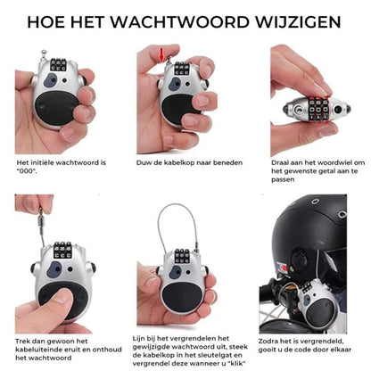 Wire-Lock | Antidiefstal Telescopisch Draadslot - #Wire-Lock | Antidiefstal Telescopisch DraadslotDe Bazelaar